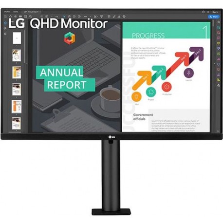 Monitor IPS LED LG 27inch 27QN880-B, QHD (2560 x 1440), HDMI, DisplayPort, Boxe (Negru)
