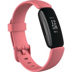 Bratara fitness Fitbit Inspire 2, Bluetooth, rezistent la apa, Roz/Negru
