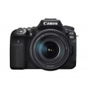 Aparat Foto DSLR Canon EOS 90D, 32.5MP, UHD 4K30p, Autofocus, Wi-Fi, Bluetooth + Obiectiv 18-135mm IS STM (Negru)