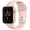 Smartwatch Apple Watch SE, Retina LTPO OLED Capacitive touchscreen 1.57inch, Bluetooth, Wi-Fi, Bratara Silicon 40mm, Carcasa Aluminiu, Rezistent la apa (Roz)