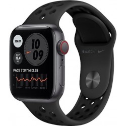 Smartwatch Apple Watch SE Nike Cellular, Retina LTPO OLED Capacitive touchscreen 1.57inch, Bluetooth, Wi-Fi, 4G, Bratara Silicon 40mm, Carcasa Aluminiu, Rezistent la apa (Negru)