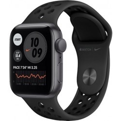 Smartwatch Apple Watch SE Nike, Retina LTPO OLED Capacitive touchscreen 1.78inch, Bluetooth, Wi-Fi, Bratara Silicon 44mm, Carcasa Aluminiu, Rezistent la apa (Negru)