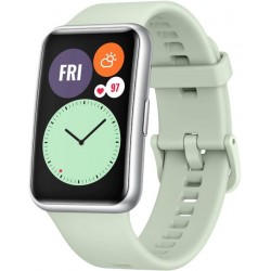 Smartwatch Huawei Watch Fit, Display AMOLED 1.64inch, 4GB Flash, Bluetooth, GPS, Bratara Silicon, Rezistent la apa, Android/iOS (Verde)
