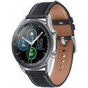 Smartwatch Samsung Galaxy Watch 3 SM-R845, Procesor Dual-Core 1.15GHz, Super AMOLED 1.4inch, 1GB RAM, 8GB Flash, Bluetooth, Wi-Fi, 4G, Carcasa Aluminiu, Bratara Cauciuc 45mm, Rezistent la apa si praf, Tizen (Argintiu)
