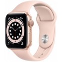 Smartwatch Apple Watch S6, Retina LTPO OLED Capacitive touchscreen 1.57inch, Bluetooth, Wi-Fi, Bratara Silicon 40mm, Carcasa Aluminiu, Rezistent la apa (Roz)