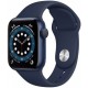 Smartwatch Apple Watch S6, 1.78", Bratara Silicon 44mm, Carcasa Aluminiu, Rezistent la apa, Albastru inchis